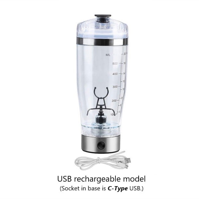 450ml Electric Protein Shaker Bottle USB Rechargeable Vortex Mixer